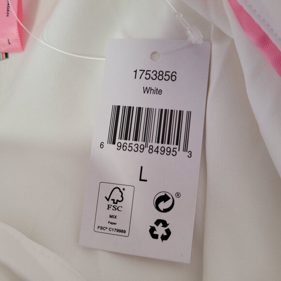 Modern Ambition Women's Long Sleeve White Button-Up Collared Shirt Size Large - Picture 9 of 13